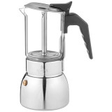 Кофеварка гейзерная "VERRE", 200 мл на 4 чашки, жаростойкое боросиликатное стекло AGNESS 944-013