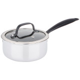 Ковш с крышкой 1,4л "IRON CHEF" 16*7,5см технология 3-ply, нерж.сталь 18/10 AGNESS 947-100