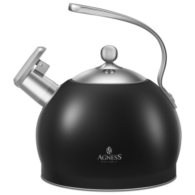 Чайник со свистком 3, 2л, термоаккумулирующее дно, 304 сталь, индукция AGNESS 948-1003