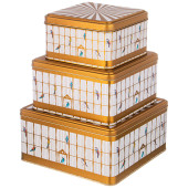 Набор емкостей для хранения "PARADISE BIRD" из 3-х штук, 1,9л/3,7л/5,8л AGNESS 949-041