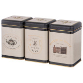 Набор емкостей для хранения "ENGLISH BREAKFAST" из 3-х штук, 10,5х10,5х16 см, 1,7л AGNESS 949-063