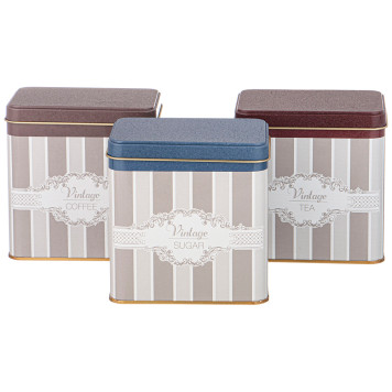 Набор емкостей для хранения "ELEGANCE" из 3-х штук, 8х12х12 см, 1л AGNESS 949-074