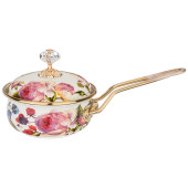 Ковш эмалированный, серия винтаж длина=31 см. диаметр=14 см. 0,9л (кор=4шт.) AGNESS 950-020