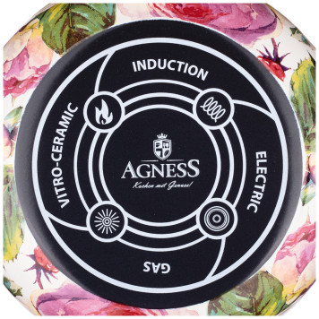 Ковш эмалированный, серия винтаж длина=31 см. диаметр=14 см. 0,9л (кор=4шт.) AGNESS 950-020-1