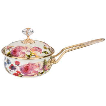 Ковш эмалированный, серия винтаж длина=31 см. диаметр=14 см. 0,9л (кор=4шт.) AGNESS 950-020