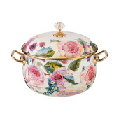 Кастрюля эмалированная с крышкой, серия винтаж 2,1л, диаметр=16см (кор=4шт.) AGNESS 950-021