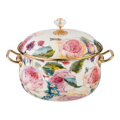 Кастрюля эмалированная с крышкой, серия винтаж, 3,8л, диаметр=20см (кор=4шт.) AGNESS 950-023