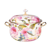 Кастрюля эмалированная с крышкой, серия винтаж, 4,8л, диаметр=22см (кор=4шт.) AGNESS 950-024