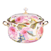 Кастрюля эмалированная с крышкой, серия винтаж, 6,1л, диаметр=24см (кор=4шт.) AGNESS 950-025