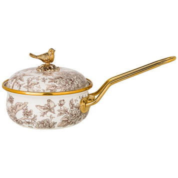 Ковш эмалированный, серия ROYAL GARDEN 14см / 0,9л d=14 см длина=31см подходит для индукцион AGNESS 950-080