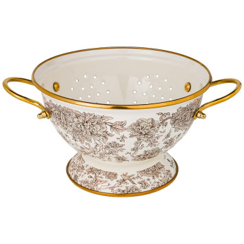 Дуршлаг эмалированный, серия ROYAL GARDEN 20см h=14см d=20см AGNESS 950-092