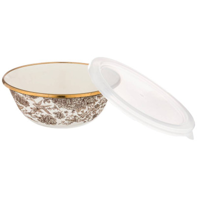 Набор мисок эмалирован. с пластик.крышками, серия ROYAL GARDEN 6пр. 14/16/18см, 0, 6/0, 9/1, 3л AGNESS 950-097-2