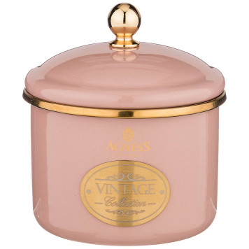 Банка для сыпучих продуктов , эмалированная, серия ТЮДОР 12 х 9см / 1,0л AGNESS 950-284