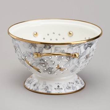 Дуршлаг эмалированный, серия яблоневый сад, 20см h=14см d=20см AGNESS 950-530-3