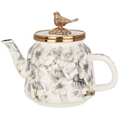 Чайник эмалированный , серия яблоневый сад, 1,0л подходит для индукцион.плит AGNESS 950-533