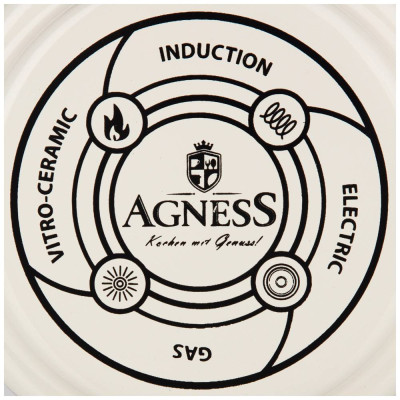 Чайник эмалированный , серия яблоневый сад, 1,0л подходит для индукцион.плит AGNESS 950-533-1