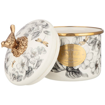 Банка для сыпучих продуктов , серия яблоневый сад, 12 х 9см / 1,0л AGNESS 950-539-1