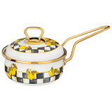 Ковш эмалированный, серия лимон 14см / 0,9л d=14 см длина=31см подходит для индукцион AGNESS 950-554