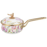 Ковш эмалированный, серия IRISES 14см/0,9л d=14 см длина=31см подходит для индукцион AGNESS 950-570