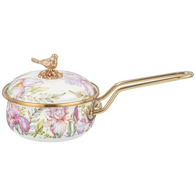 Ковш эмалированный, серия IRISES 14см/0,9л d=14 см длина=31см подходит для индукцион AGNESS 950-570