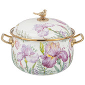 Кастрюля эмалированная с крышкой, серия IRISES 3,8л, диа.20см подходит для индук.пл AGNESS 950-573