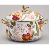 Кастрюля эмалированная с крышкой серия ФЛАНДРИЯ, 2,1л, диа.16см AGNESS 950-591