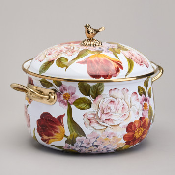 Кастрюля эмалированная с крышкой, серия ФЛАНДРИЯ, 2,8л, диа.18см AGNESS 950-592-1