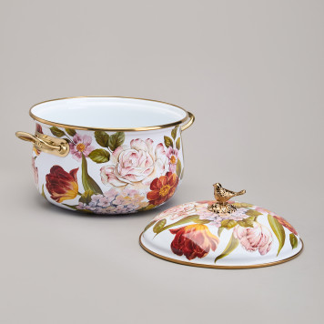 Кастрюля эмалированная с крышкой, серия ФЛАНДРИЯ, 2,8л, диа.18см AGNESS 950-592-2