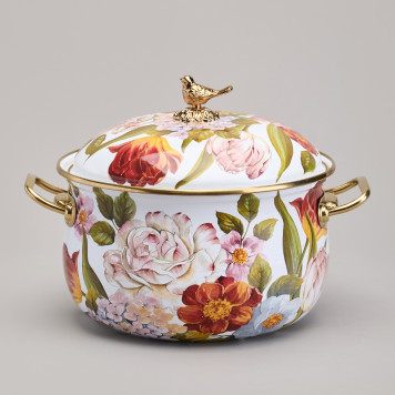 Кастрюля эмалированная с крышкой, серия ФЛАНДРИЯ, 2,8л, диа.18см AGNESS 950-592