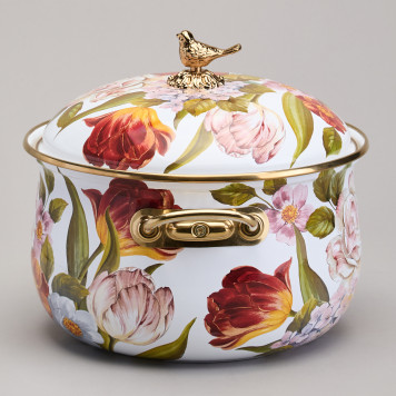 Кастрюля эмалированная с крышкой, серия ФЛАНДРИЯ, 2,8л, диа.18см AGNESS 950-592-3