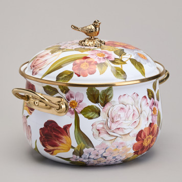 Кастрюля эмалированная с крышкой, серия ФЛАНДРИЯ, 3,8л, диа.20см AGNESS 950-593-2