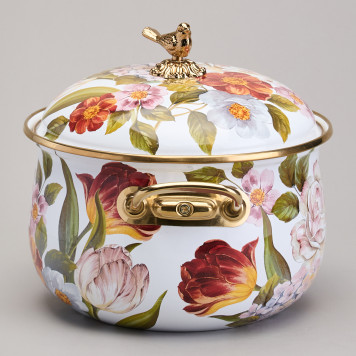 Кастрюля эмалированная с крышкой, серия ФЛАНДРИЯ, 4,8л, диа.22см AGNESS 950-594-1