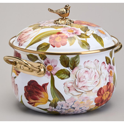 Кастрюля эмалированная с крышкой, серия ФЛАНДРИЯ, 4,8л, диа.22см AGNESS 950-594-2