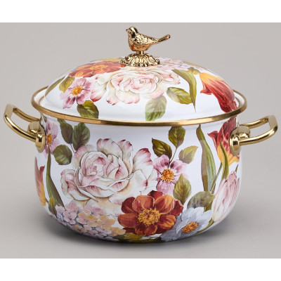 Кастрюля эмалированная с крышкой, серия ФЛАНДРИЯ, 4,8л, диа.22см AGNESS 950-594