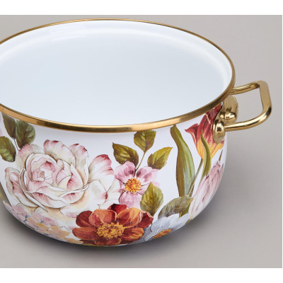 Кастрюля эмалированная с крышкой, серия ФЛАНДРИЯ, 4,8л, диа.22см AGNESS 950-594-4