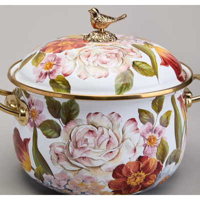 Кастрюля эмалированная с крышкой, серия ФЛАНДРИЯ, 4,8л, диа.22см AGNESS 950-594-6