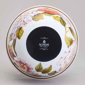 Набор мисок эмалированных с пластик.крышками, серия ФЛАНДРИЯ 6пр 0, 6/0, 9/1, 3л диа. 14/16/18см AGNESS 950-595-8