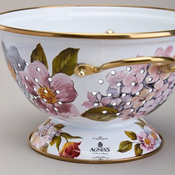 Дуршлаг эмалированный серия ФЛАНДРИЯ, 20см AGNESS 950-596-4