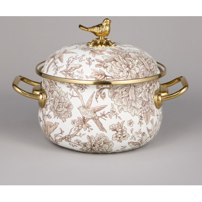 Набор кастрюль эмалированных серия "ROYAL GARDEN", 4пр. 2,1л и 3,8л AGNESS 950-601-5