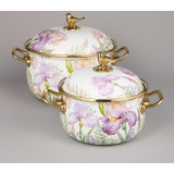 Набор кастрюль эмалированных серия "IRISES", 4пр. 2,1л и 3,8л AGNESS 950-603