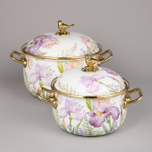 Набор кастрюль эмалированных серия "IRISES", 4пр. 2,1л и 3,8л AGNESS 950-603