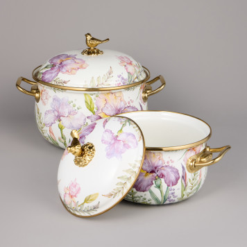 Набор кастрюль эмалированных серия "IRISES", 4пр. 2,1л и 3,8л AGNESS 950-603-2