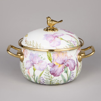 Набор кастрюль эмалированных серия "IRISES", 6пр. 2,1л, 2,8л и 3,8л AGNESS 950-607-5