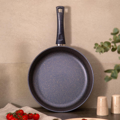 Сковорода глубокая с антипригарным " МРАМОРНЫМ" покрытием, серия GRANITE, 28х6,6см AGNESS 952-015-2