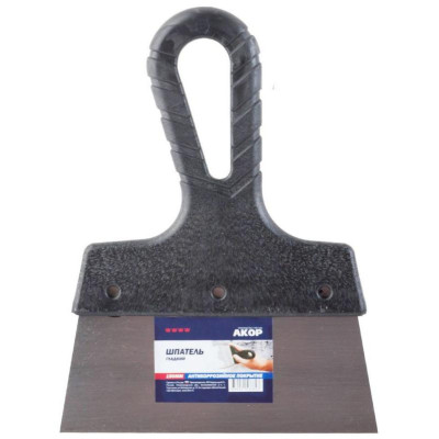 Шпатель гладкий 150мм с антикорр. покрытием 3843