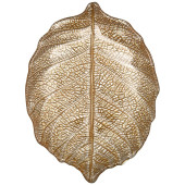 Блюдо "LEAF" gold 21см без упаковки (мал 24шт) АКСАМ 339-072