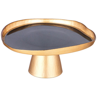 Блюдо на ножке "BOHEMIA" black d=21см АКСАМ 339-450