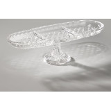 Блюдо на ножке овальное 3 секции 39x14 см ALEGRE GLASS 337-038