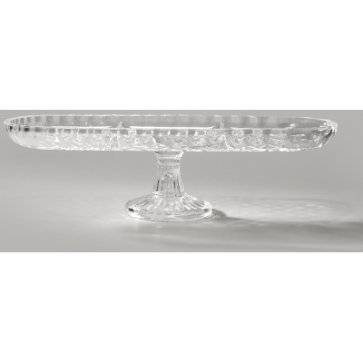 Блюдо на ножке овальное 3 секции 39x14 см ALEGRE GLASS 337-038-2
