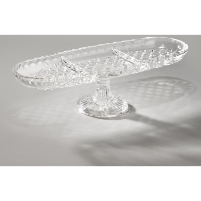 Блюдо на ножке овальное 3 секции 39x14 см ALEGRE GLASS 337-038